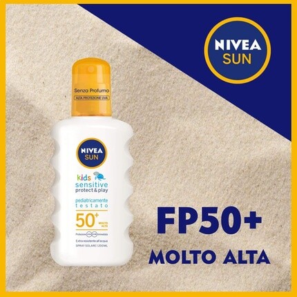 NIVEA SUN Kids Sensitive Protect & Play Солнцезащитный спрей SPF 50+ 200 мл — фото 2
