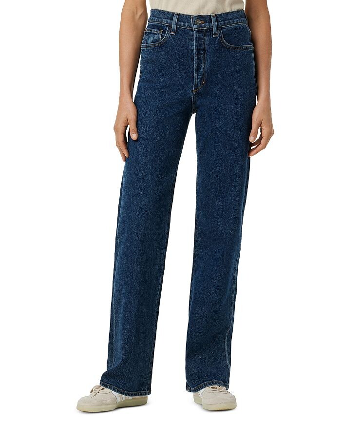 

Joe's Jeans Прямые джинсы Margot с высокой посадкой в ​​​​первом шаге, синий