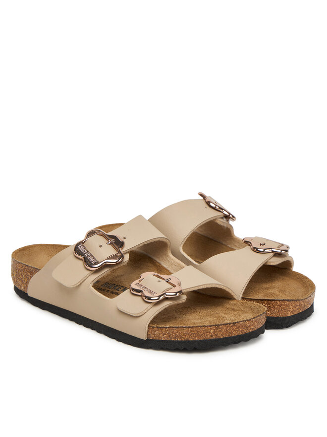 Мюли Birkenstock Arizona Flower Buckle Kids 1030419 S, бежевый — фото 2