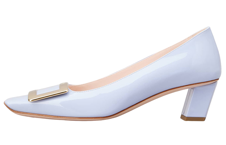 Roger Vivier Женские повседневные туфли на массивном каблуке, фиолетовые