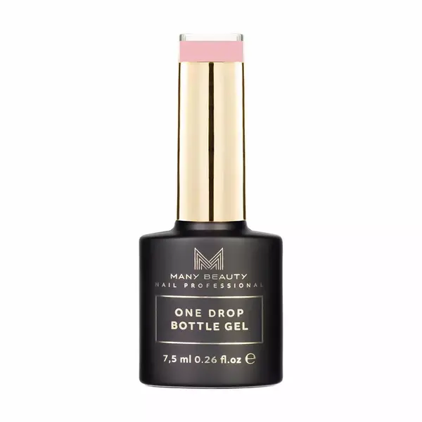 Однофазный гель для маникюра, 011 нейтральный розовый, 15 мл Many Beauty One drop bottle gel, цвет 011 neutral rose — фото 2