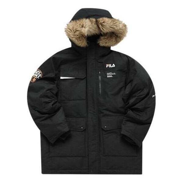 

Куртка multi pocket down jacket 'black' Fila Fusion, черный