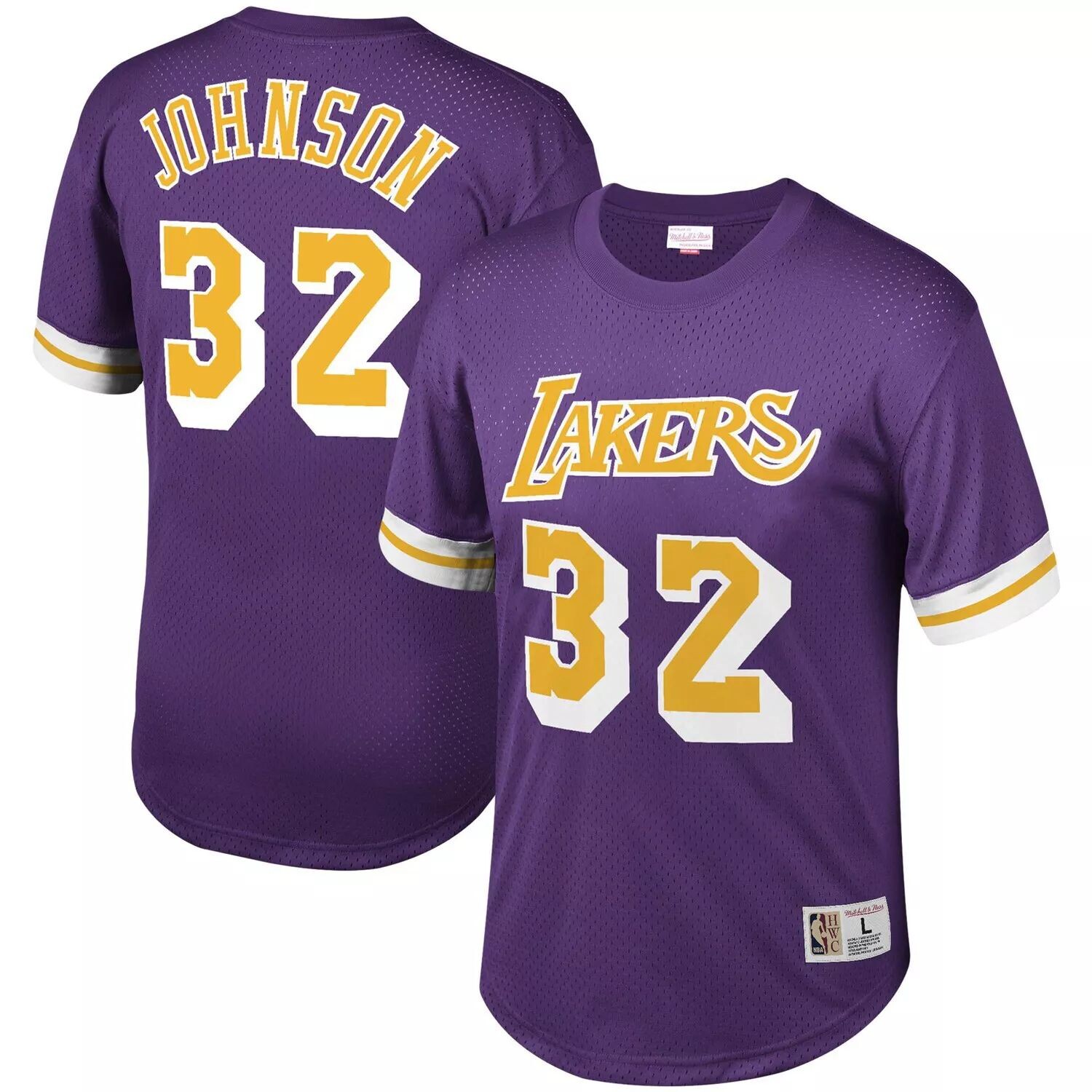 

Мужская фиолетовая сетчатая футболка Mitchell & Ness Magic Johnson Los Angeles Lakers, Фиолетовый, Мужская фиолетовая сетчатая футболка Mitchell & Ness Magic Johnson Los Angeles Lakers