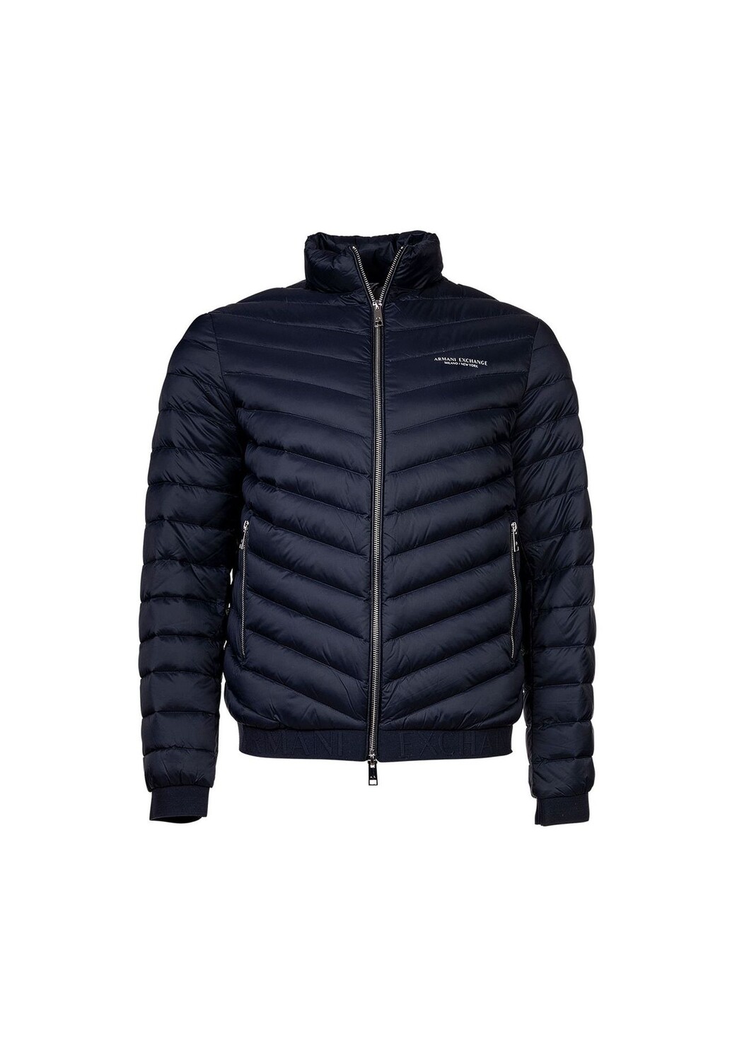 

Мужской пуховик - микрофибра, логотип ARMANI EXCHANGE, цвет Marine