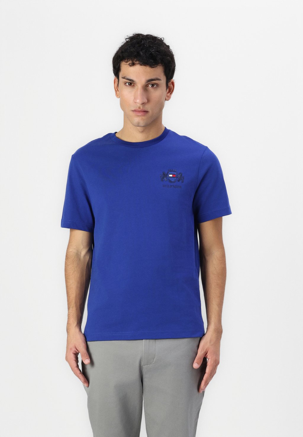 

Футболка с принтом SMALL CREST TEE Tommy Hilfiger, темно-синий