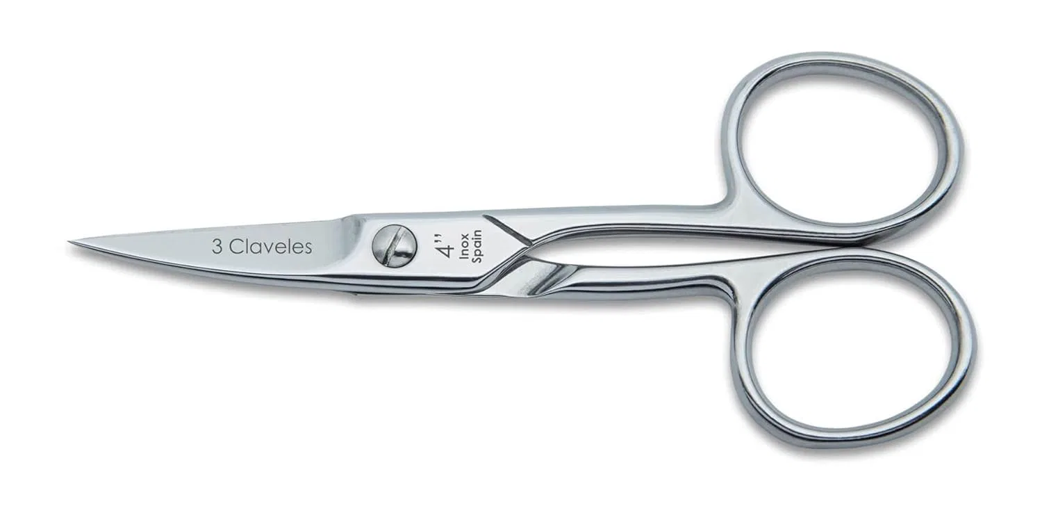 Изогнутые ножницы для ногтей 3 Claveles 12019 из нержавеющей стали 4" 3 Claveles