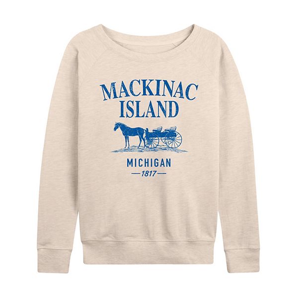 

Женская футболка с длинным рукавом Mackinac Island, Michigan 1817 French Terry Licensed Character