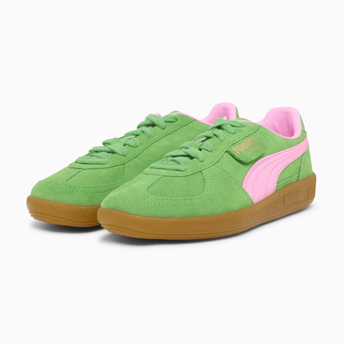 Женские повседневные кеды Palermo Puma, зеленый/розовый — фото 2