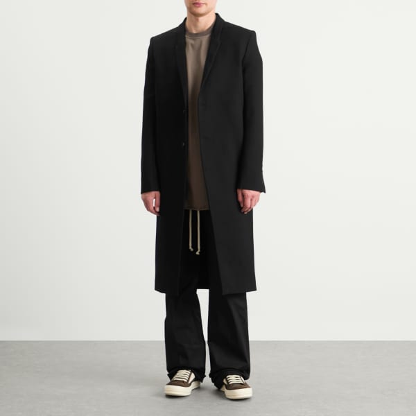 Пальто из шерсти Конкордиана Rick Owens, черный — фото 2