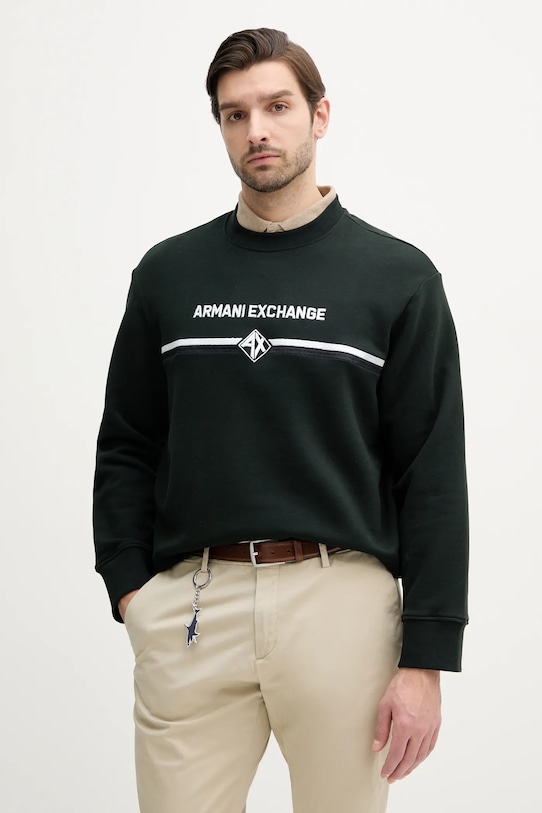 

Хлопковая толстовка Armani Exchange, черный