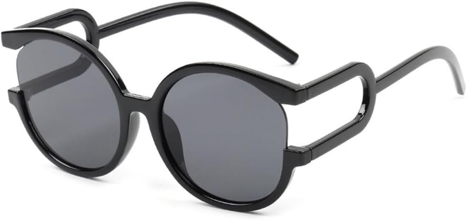 

Модные большие круглые женские солнцезащитные очки в стиле ретро с градиентным переходом, защита от УФ-излучения UV400, мужские солнцезащитные очки с красочным леопардовым принтом TKKTLLT, Black Gray