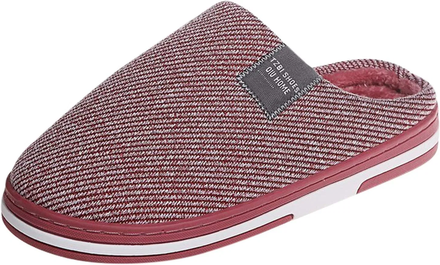 Домашние тапочки женские плюшевые - Тапочки из пены с эффектом памяти, мягкие гостевые тапочки, уютные тапочки, элегантные тапочки для взрослых, зимняя обувь, тапочки JVHYANFUL, A001 Watermelon Red — фото 2