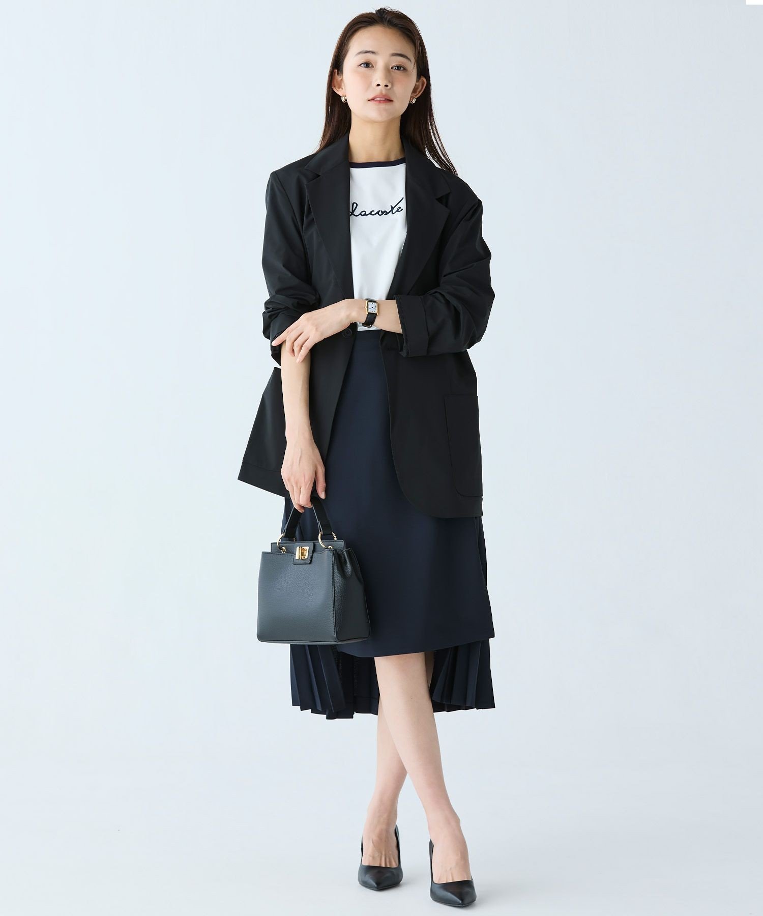 Юбка LACOSTE со складками Dark Navy — фото 2