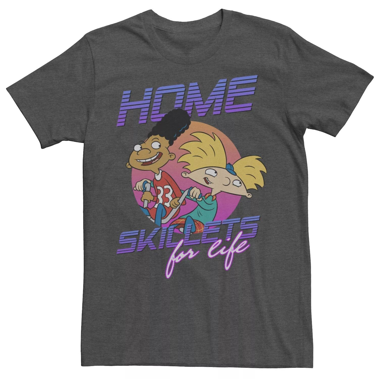

Мужская футболка Hey Arnold Home Skillets For Life в стиле ретро Licensed Character