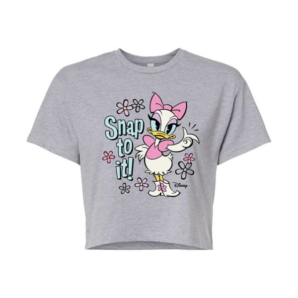 

Укороченная футболка с графическим принтом от Daisy Snap to It Juniors Disney, серый
