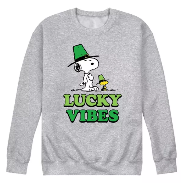 

Мужская флисовая толстовка с принтом «Peanuts Lucky Vibes» Licensed Character, серый