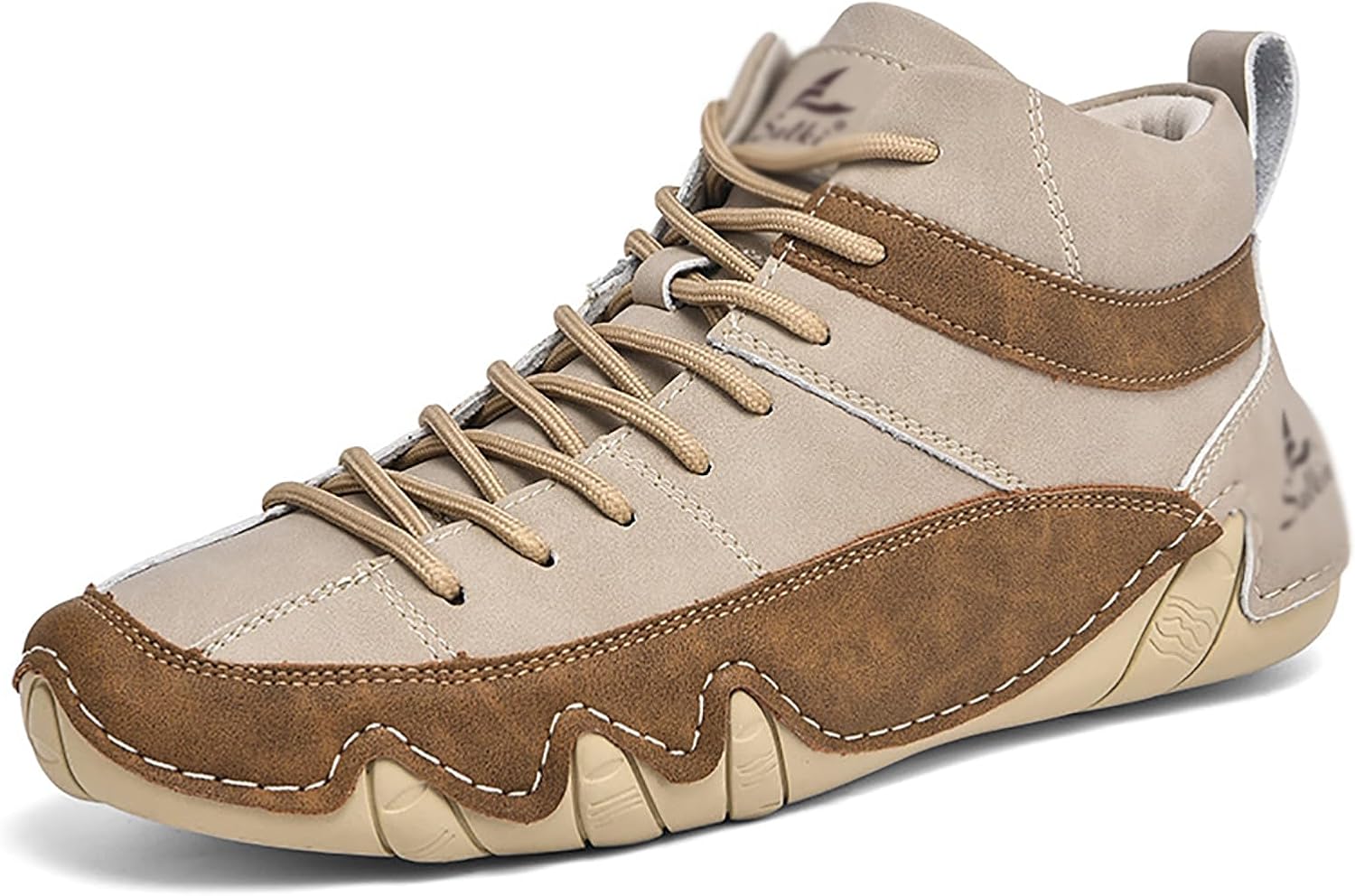 

Мужские высокие ботинки ENOEGMSD на шнуровке, Чакка, повседневные, легкие, слипоны, модные кроссовки ручной работы, для всех сезонов, противоскользящие, водонепроницаемые, для вождения, Camel