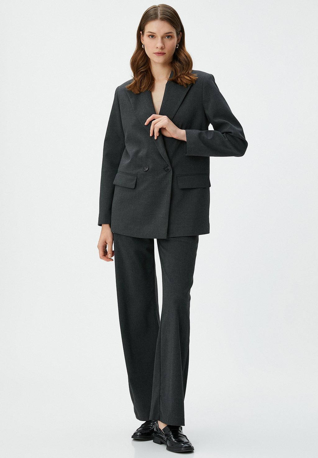 

Короткое пальто POCKET DETAIL BUTTONED Koton, темно-серый