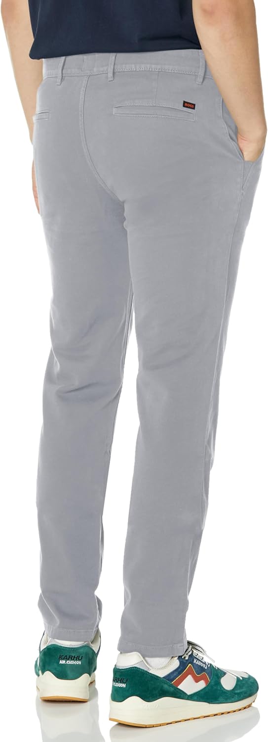 Брюки BOSS Chino Slim Leg Twill Cotton, Silver Hue Grey — фото 2