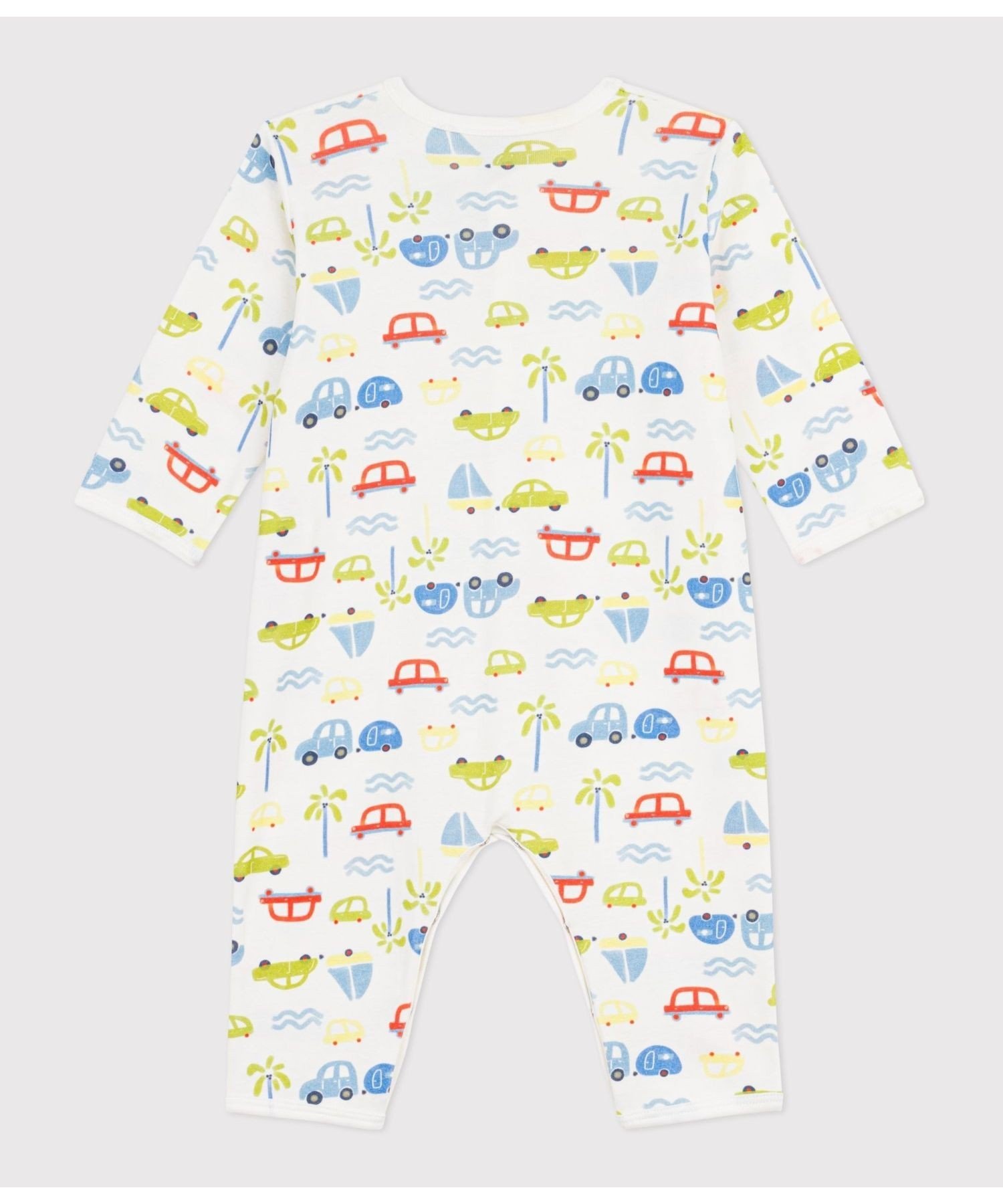 Комбинезон без носков с принтом Petit Bateau, Off-white/Multicolor — фото 2