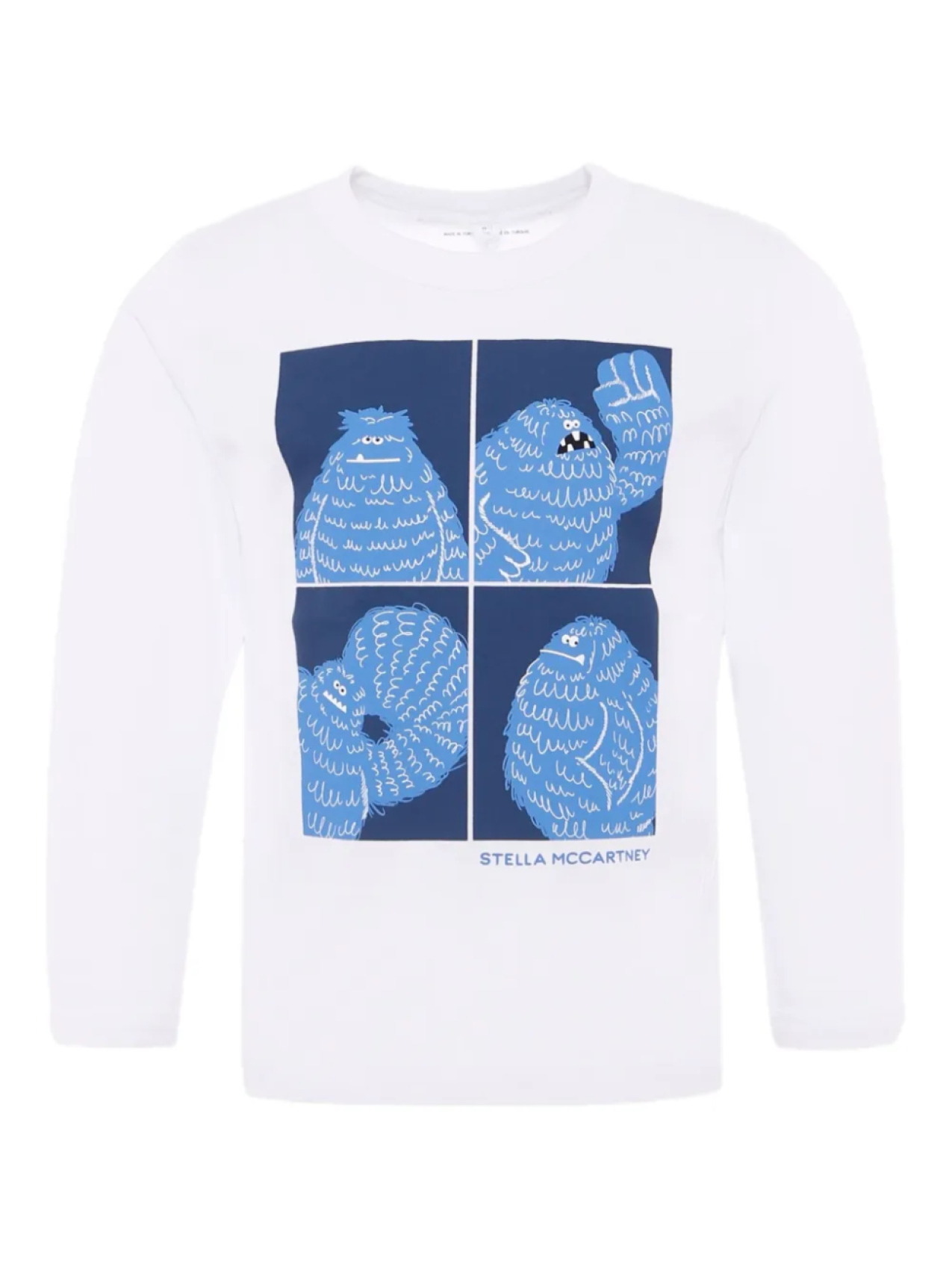 

Футболка с графическим принтом и длинными рукавами Stella McCartney Kids, белый