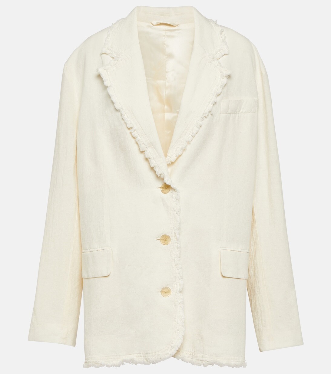 

Пиджак из хлопка и льна ACNE STUDIOS, белый