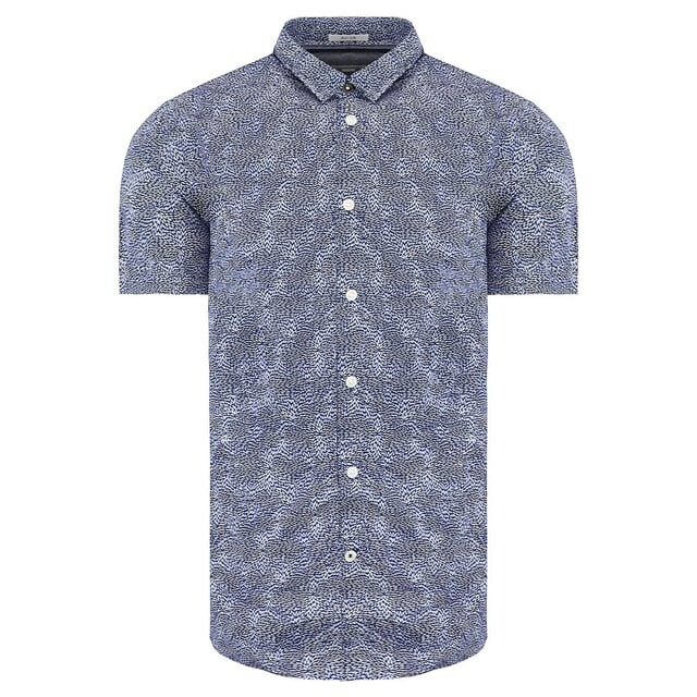

Steve slim fit короткая облегающая белая мужская рубашка с принтом e pm305850 0aa Pepe Jeans, синий