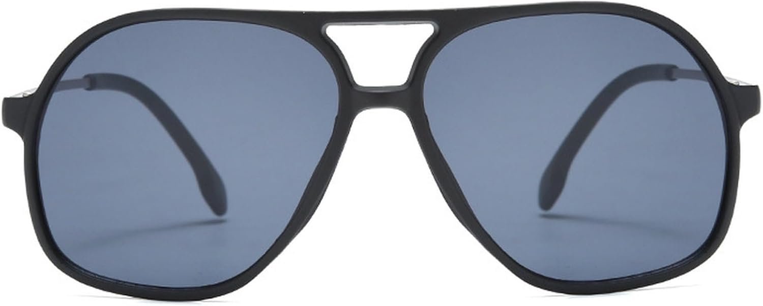 

Большие мужские солнцезащитные очки-пилот в винтажном квадратном стиле для мужчин и женщин, большие квадратные очки для занятий спортом на открытом воздухе и вождения mincl, Black