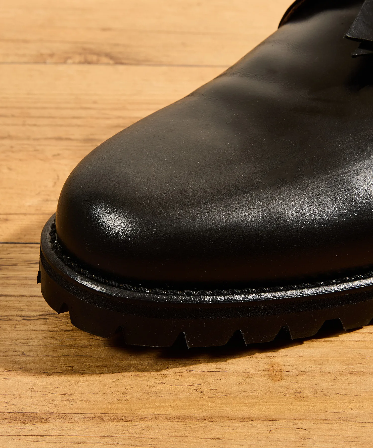 Мужские офицерские ботинки из натуральной кожи Vibram Tomo & Co Officer Shoes TMTKS-S-0054 черные — фото 3