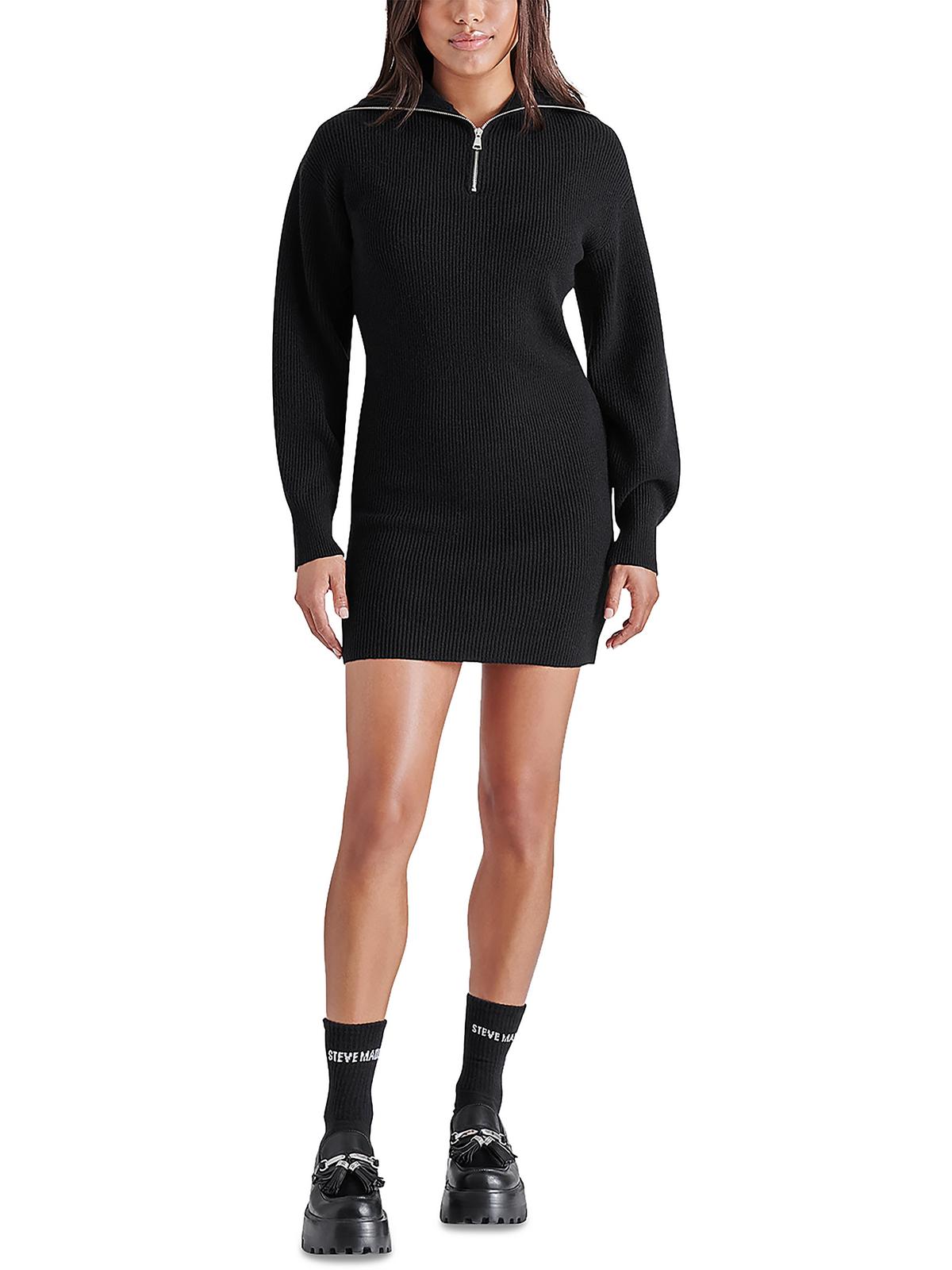 

Rowena Женское трикотажное мини-платье-свитер Steve Madden, черный