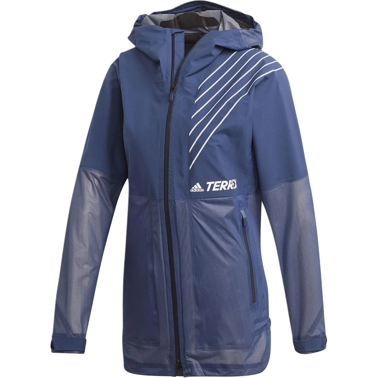 Adidas Куртка Terrex женская синяя с капюшоном