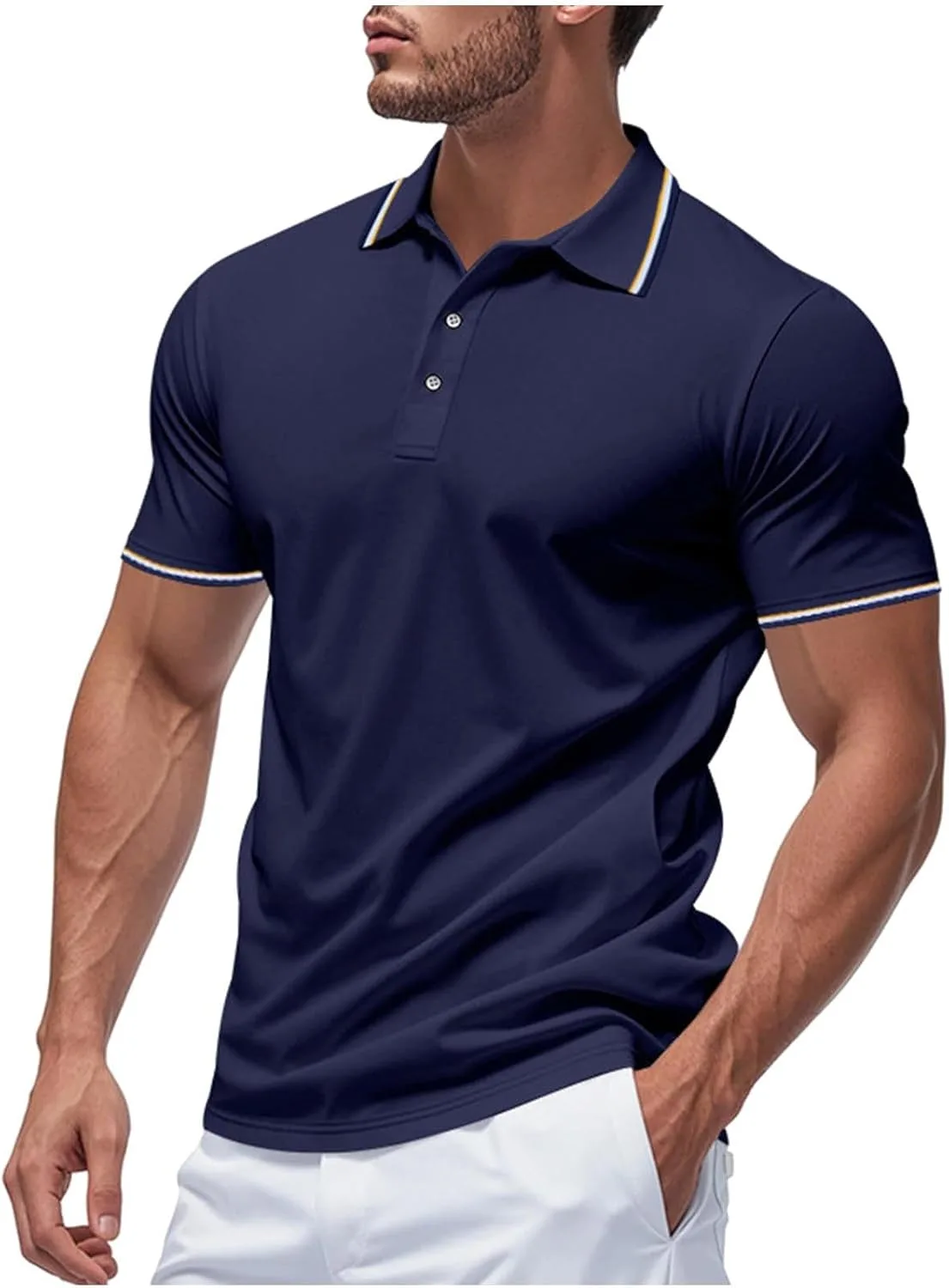 

Мужская футболка с воротником и коротким рукавом для гольфа