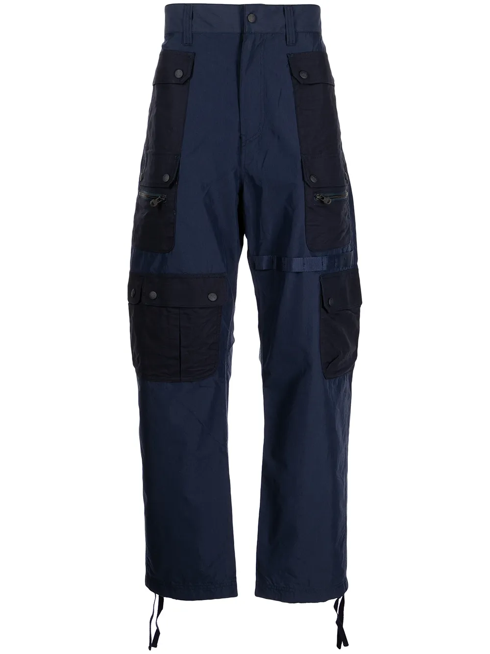 

Брюки свободного кроя с карманами White Mountaineering, синий