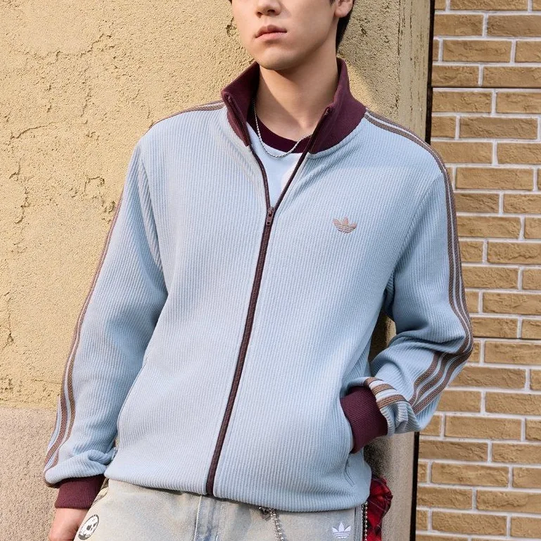 Adidas Originals Куртка мужская синяя со стойкой — фото 3