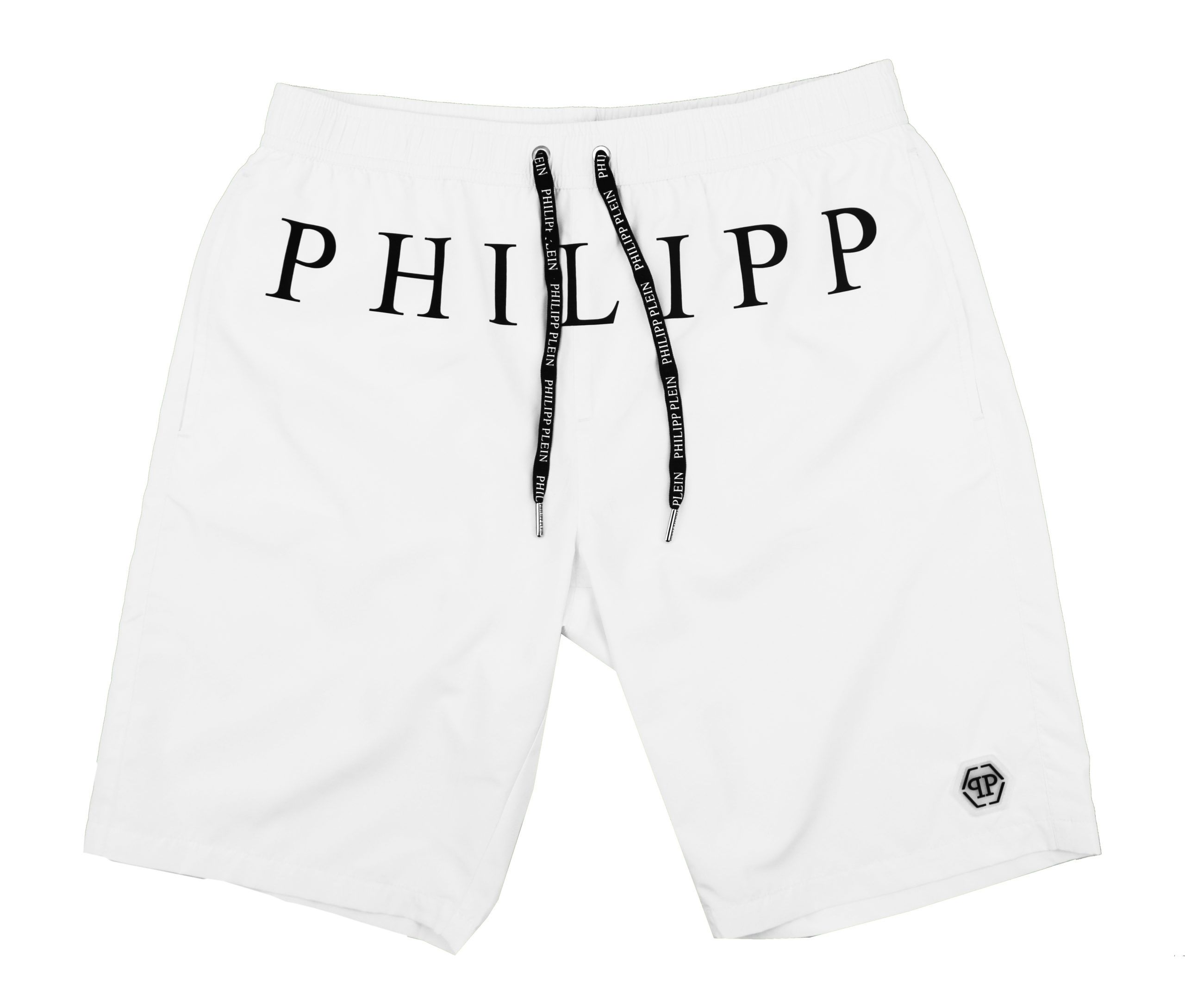 

Длинные мужские шорты-боксеры с логотипом белого цвета Philippe Model