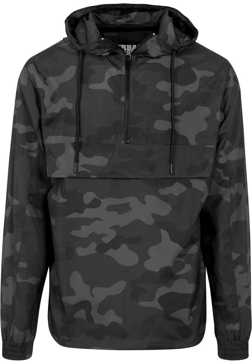 

Анорак URBAN CLASSICS " Urban Classics Men's Camo Pullover Windbreaker" (1 шт.), с капюшоном, цвет Darkcamo