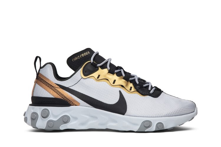 

Кроссовки Nike React Element 55 'Gold Ranger', белый