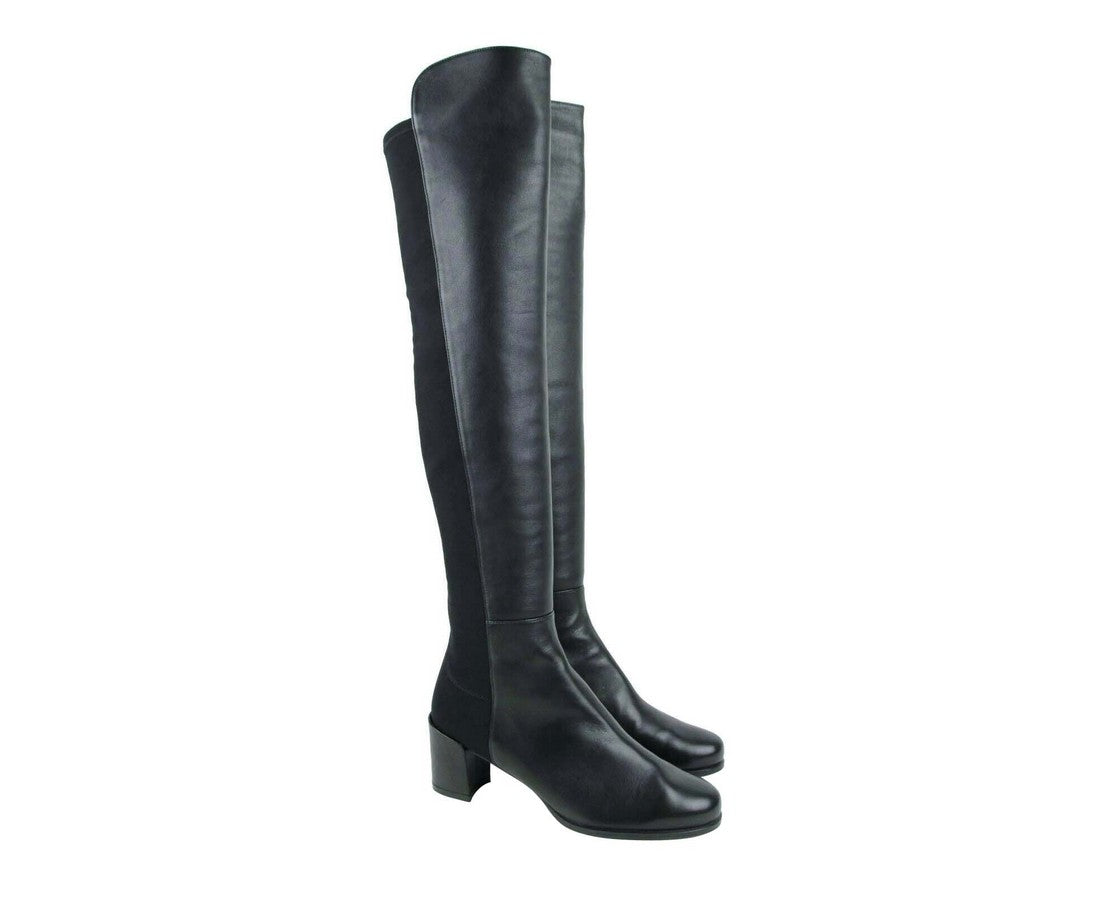 Stuart Weitzman Женские сапоги до колена из мягкой кожи Nappa с эластичной задней частью, черный — фото 2