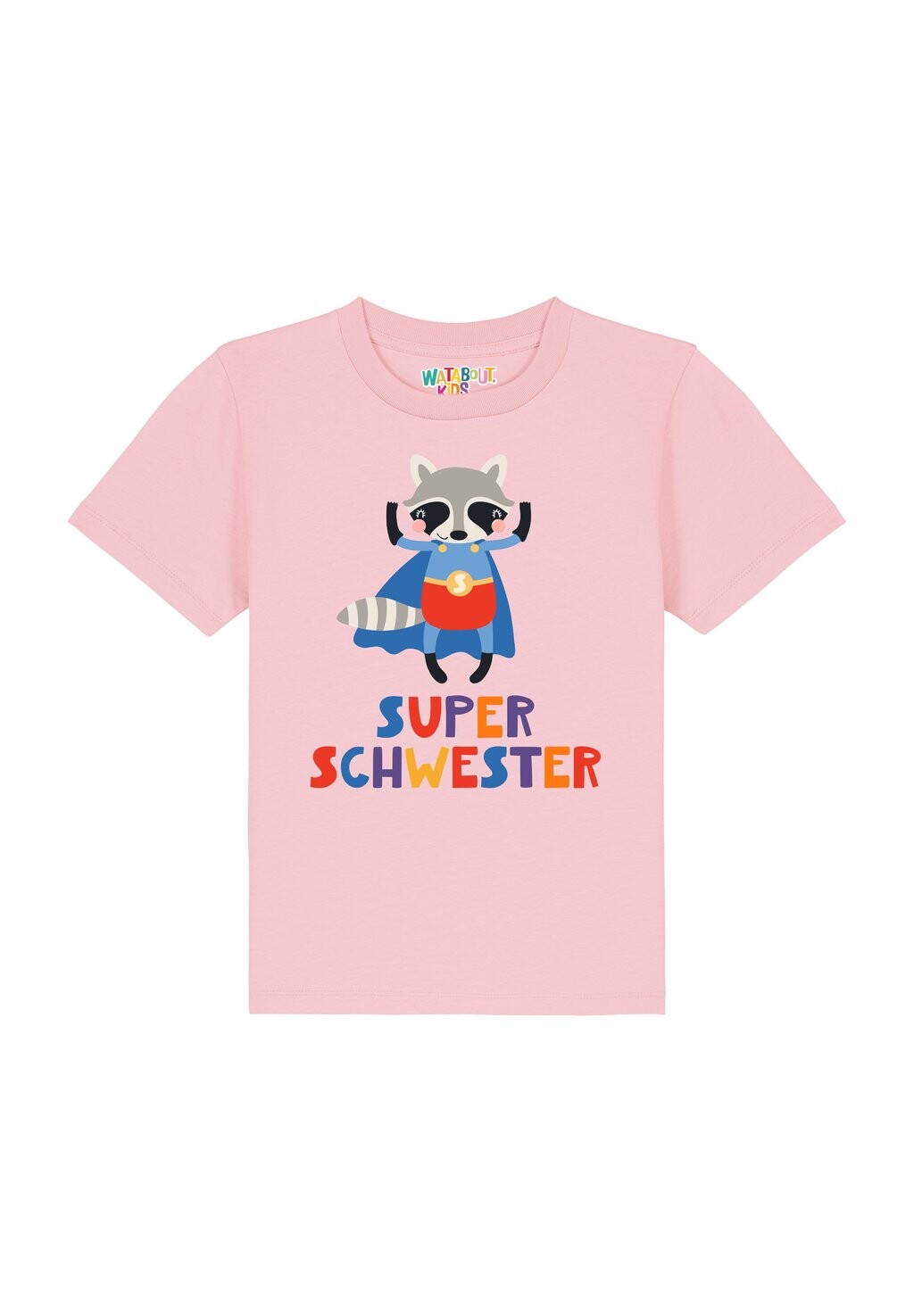 

Футболка с принтом WASCHBÄR SUPERSCHWESTER Watapparel, цвет cotton pink