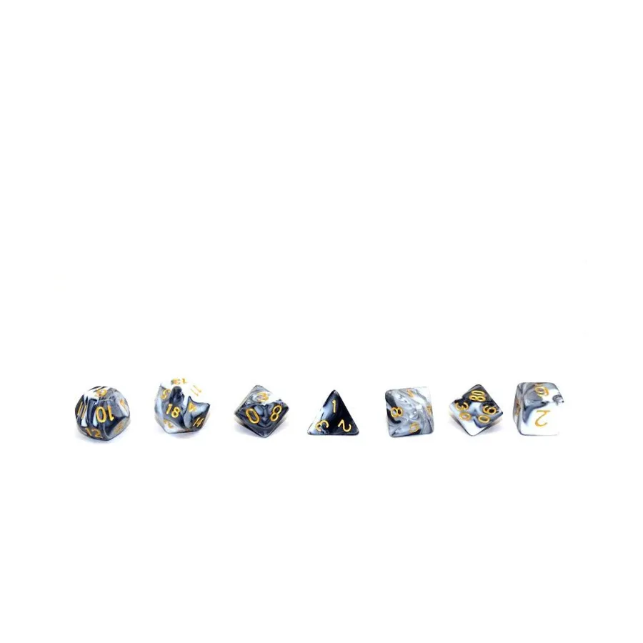 

Оракул с золотом (7), Dice - 7 Piece Poly Sets - Marble/Swirl (Easy Roller Dice)