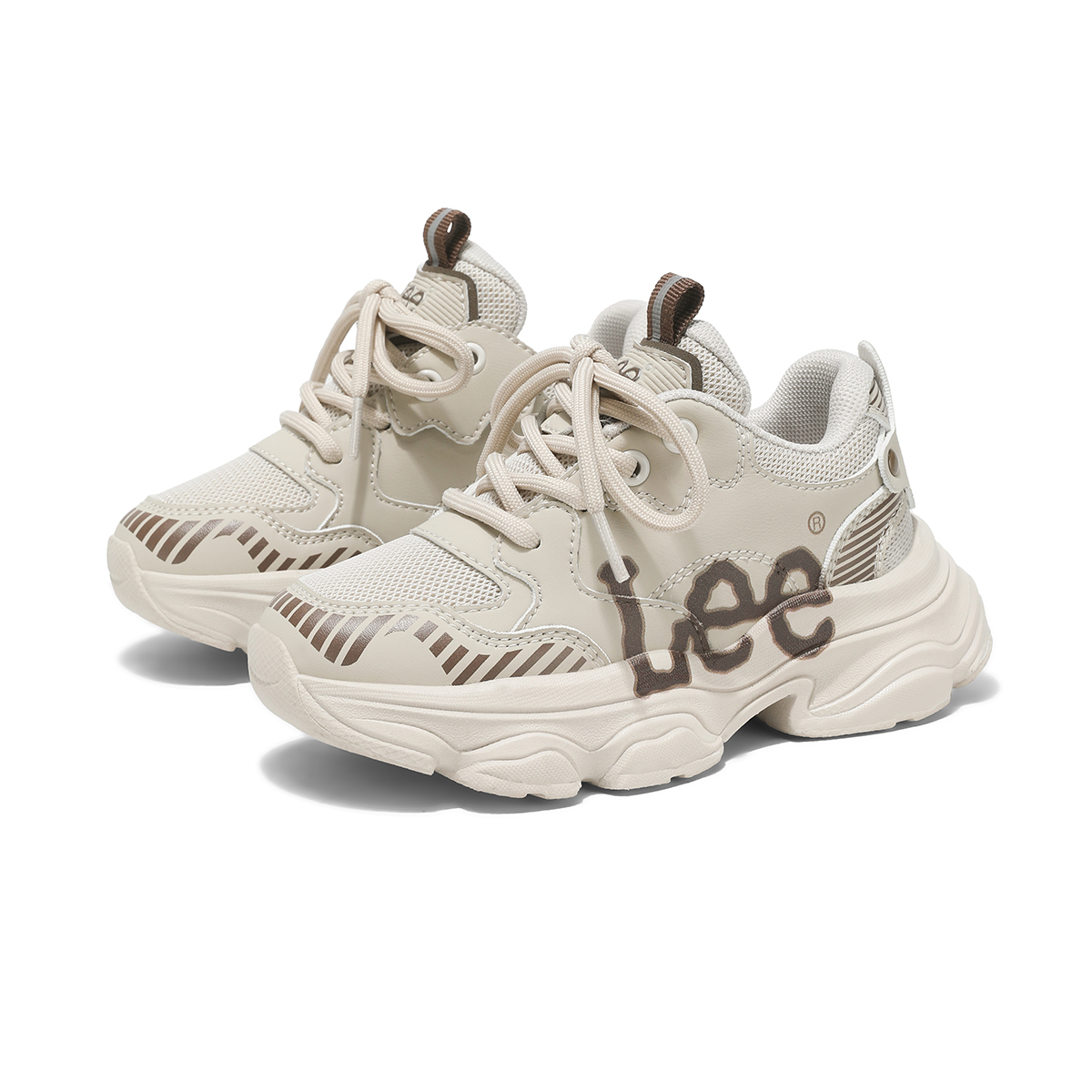 Кроссовки Cushioning Balance Abrasion Resistant Slip Resistant Anti Kick Low top Kids' Skateboarding Shoes Lee, хаки — фото 3