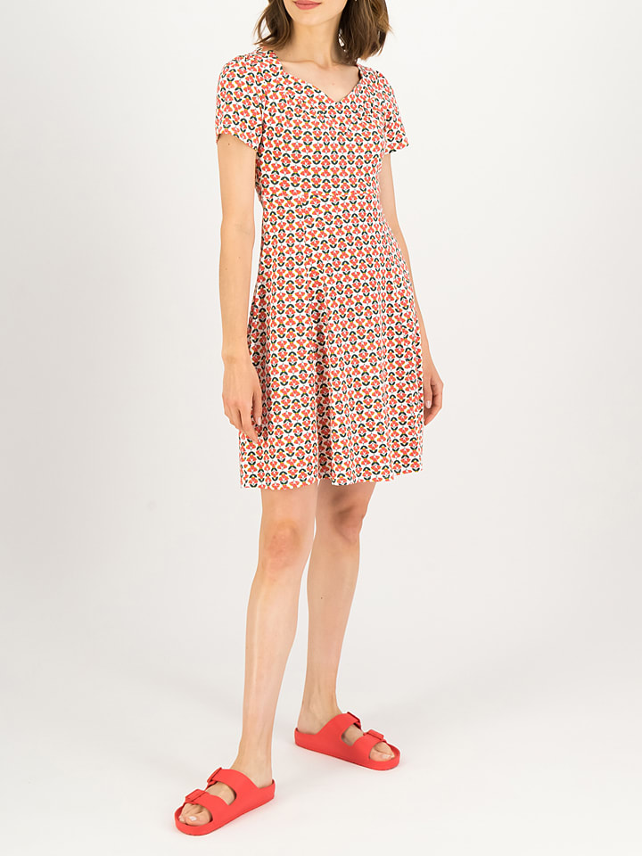 

Короткое платье Blutsgeschwister, цвет orange/weiß/schwarz