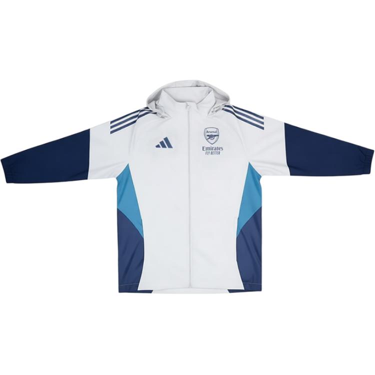 

Adidas Куртка Arsenal, мужская, светло-серая/синяя, с капюшоном, Moderate Others