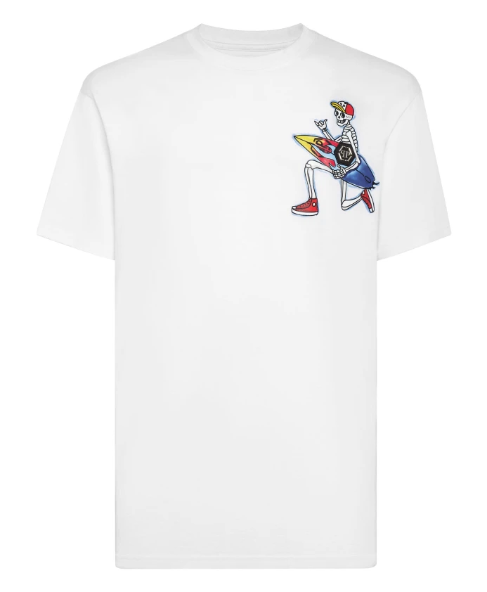 

Футболка с круглым вырезом, SS Гавайи Philipp Plein, белый