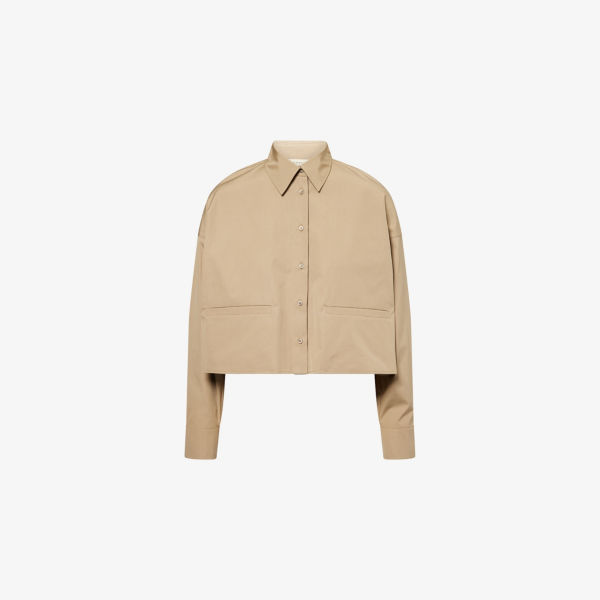 

Сорочка укороченная из хлопкового поплина Svago Weekend Max Mara, цвет desert