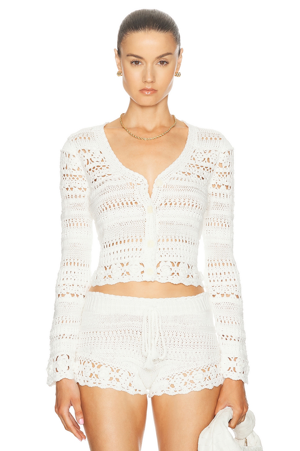 

Миддлтон Кардиган LoveShackFancy, цвет Antique White