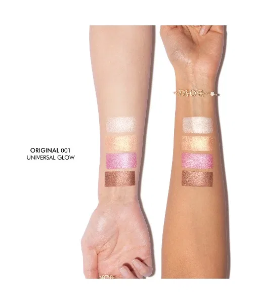 Палетка хайлайтеров Dior Backstage Glow Maximizer Palette, 4 оттенка, универсальная — фото 3