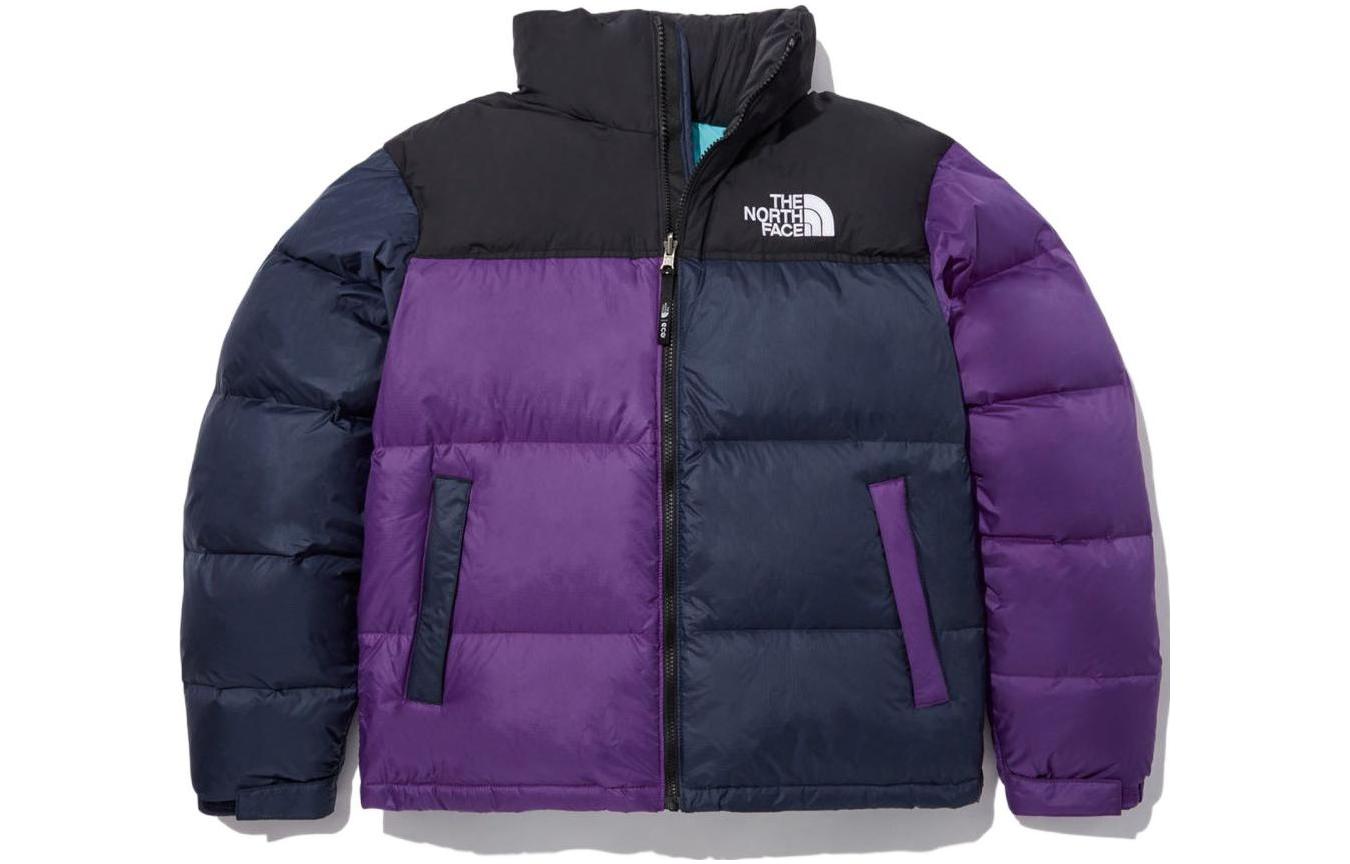 

THE NORTH FACE Куртка пуховая унисекс черно-фиолетовая зимняя, Black Purple