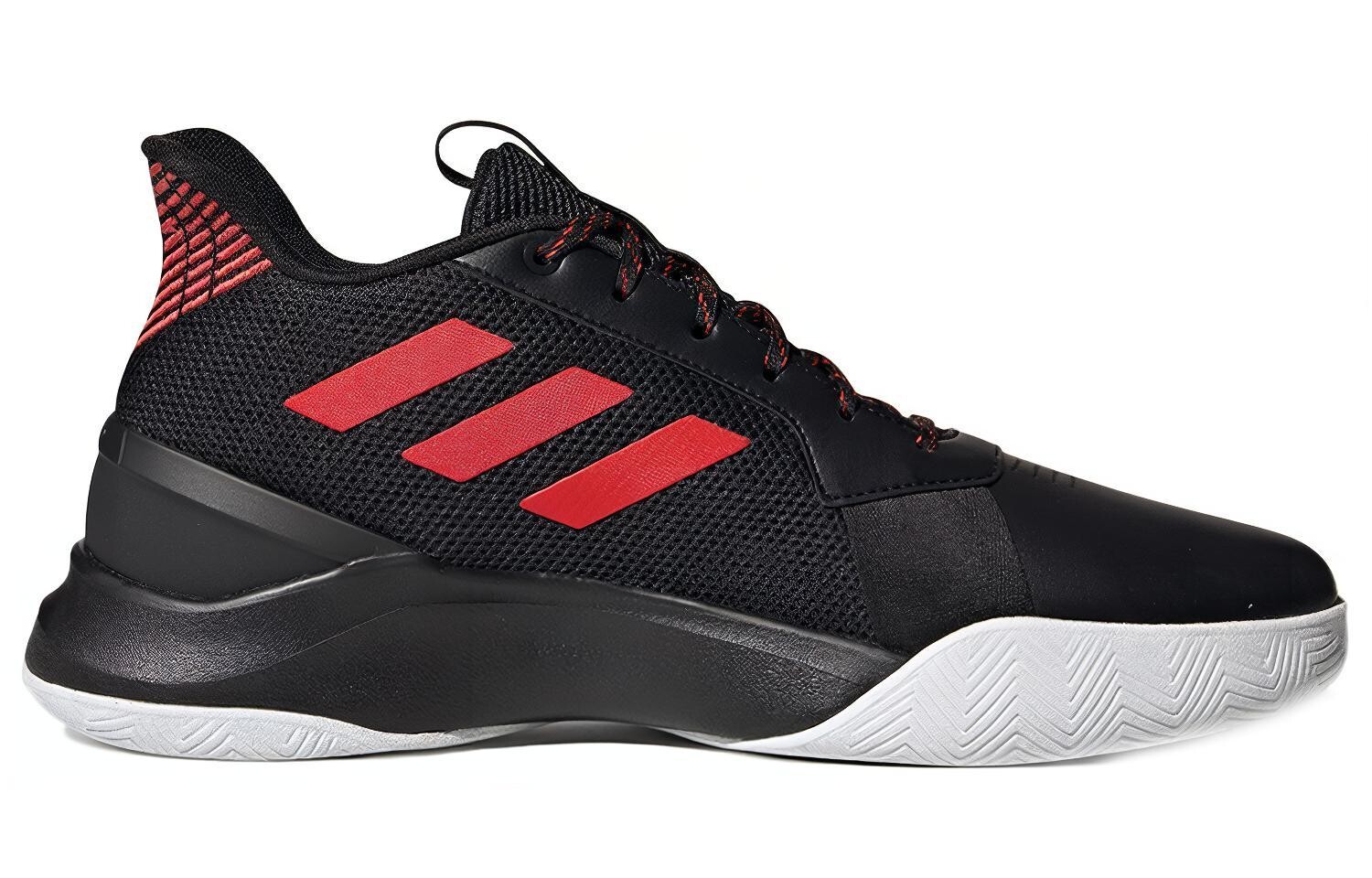 Runthegame винтажные баскетбольные кроссовки мужские низкие черные/красные Adidas — фото 2