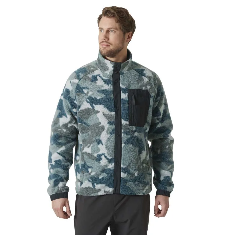 

Флис Helly Hansen Panorama Printed Pile Snap full zip, зеленый/синий